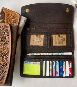 2543BH Women’s Hand-Tooled Hair On Wallet
