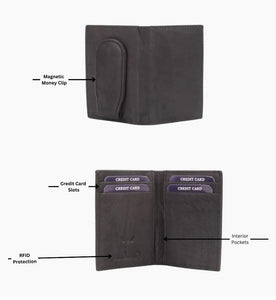 2507LI Leather Bi-Fold Wallet with Money Clip