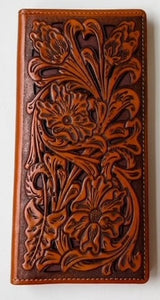 2501BH Tooled Leather Bi-Fold Wallet