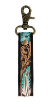 Load image into Gallery viewer, KF2513 Hand-Tooled Leather Key Fob