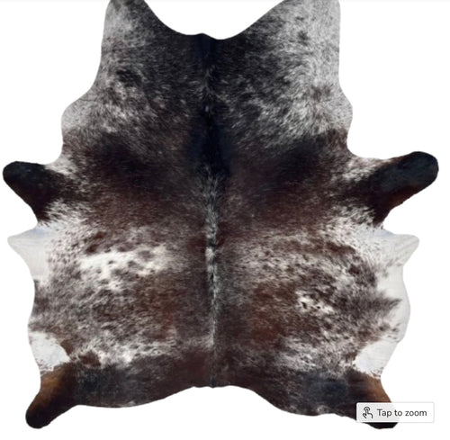 CH2506 Dark Tricolor Speckled Brazilian Cowhide