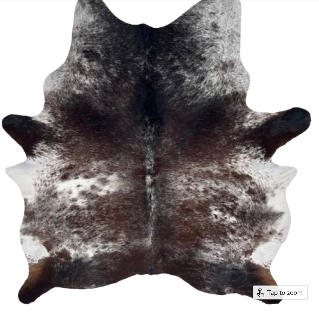 CH2506 Dark Tricolor Speckled Brazilian Cowhide