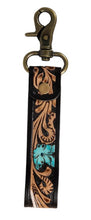 Load image into Gallery viewer, KF2513 Hand-Tooled Leather Key Fob