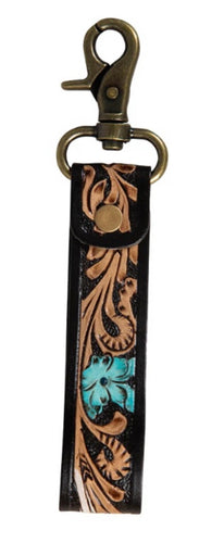 KF2513 Hand-Tooled Leather Key Fob