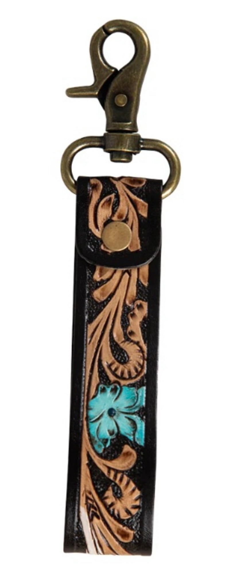 KF2513 Hand-Tooled Leather Key Fob