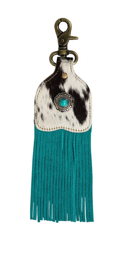 KF2507 Hairon Hide Fringed Key Fob
