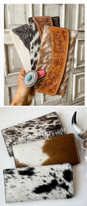 2544BH Women’s Hand-Tooled Hair On Wallet