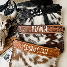 Load image into Gallery viewer, 2540BH Western Mini Mobile Cowhide Tooled Leather Crossbody