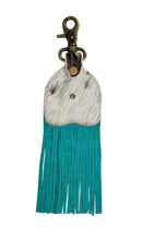 Load image into Gallery viewer, KF2507 Hairon Hide Fringed Key Fob