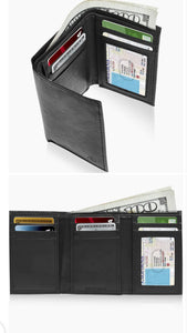 2502AD  Men’s Genuine Leather Trifold \Wallet