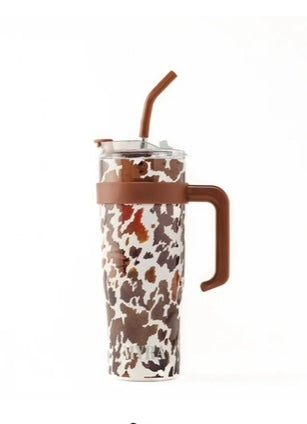 T2505 Wide Tumbler In Brown and White