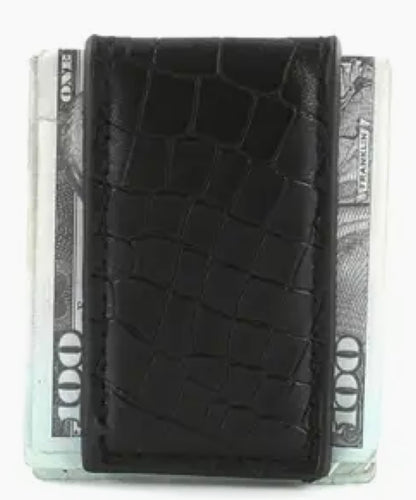 2501LI Black Leather Money Clip