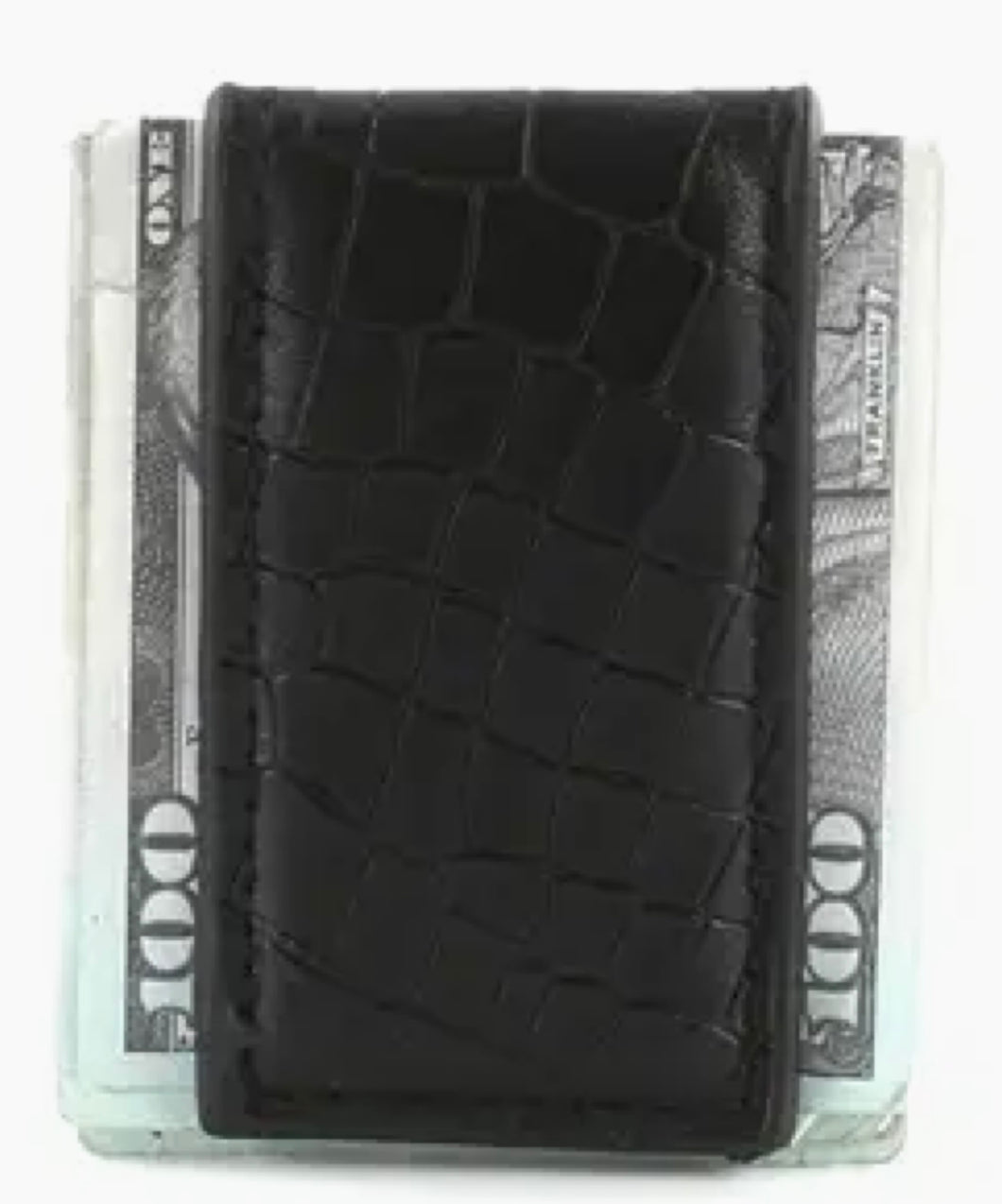 2501LI Black Leather Money Clip