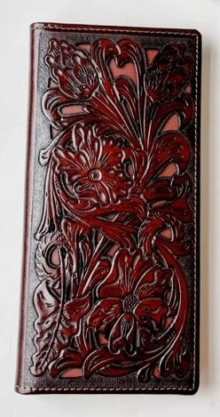 2502BH Tooled Leather Bi-Fold Wallet