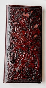 2502BH Tooled Leather Bi-Fold Wallet