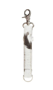 KF2512 Black & White Hairon Key Fob