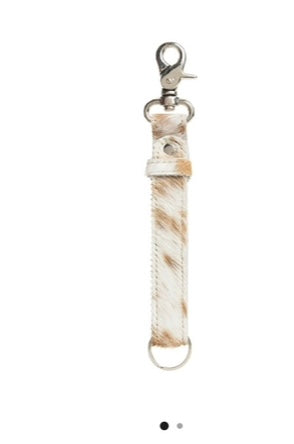 KF2511 Brown & White Hairon Key Fob