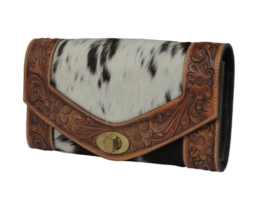 2510MB women’s Hand-Tooled Hair On Wallet