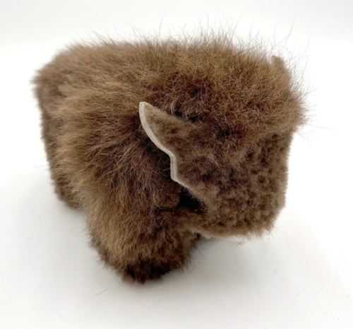 Bison Hair-On Hide Figurine