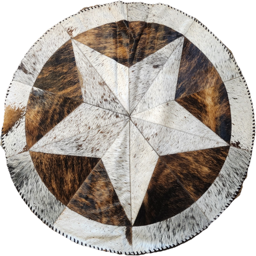 RR2501 COWHIDE ROUND RUG