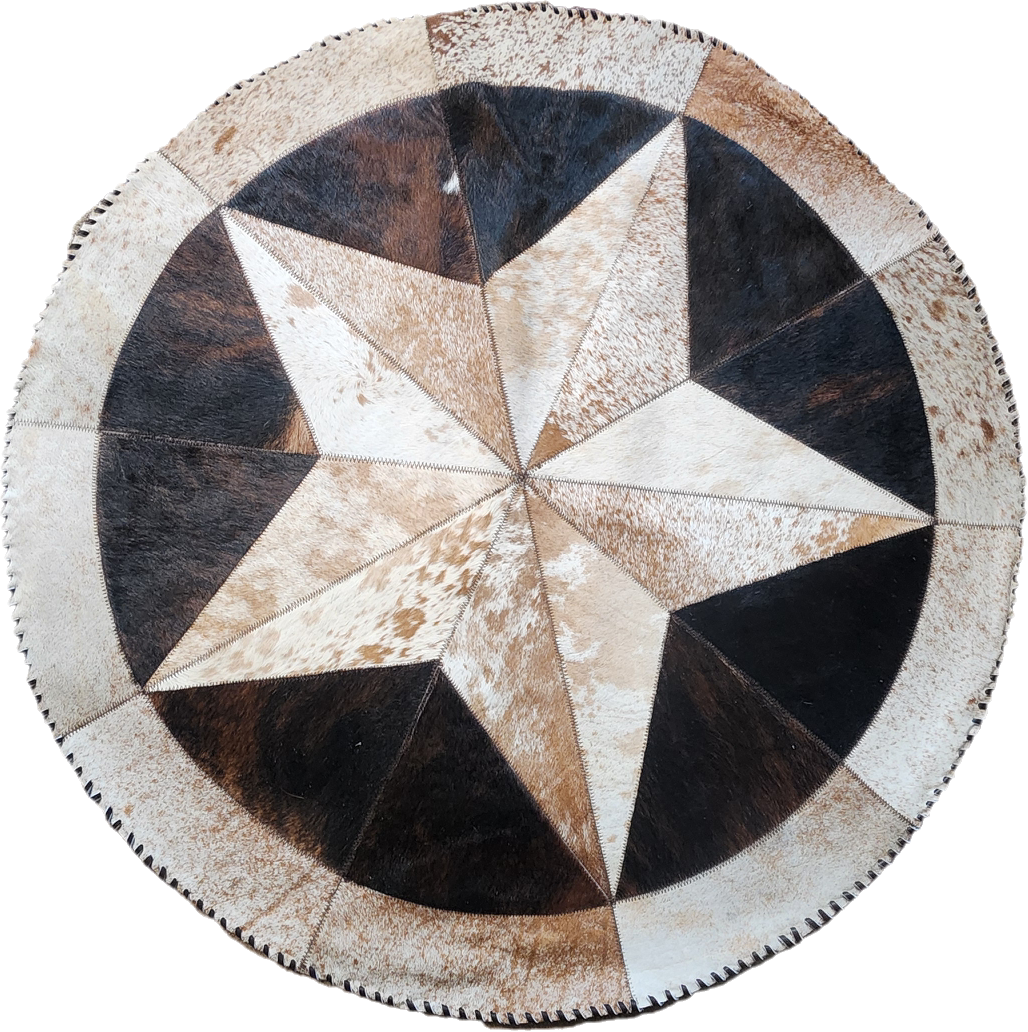 RR2502 COWHIDE ROUND RUG