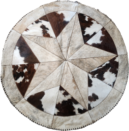RR2503 COWHIDE ROUND RUG