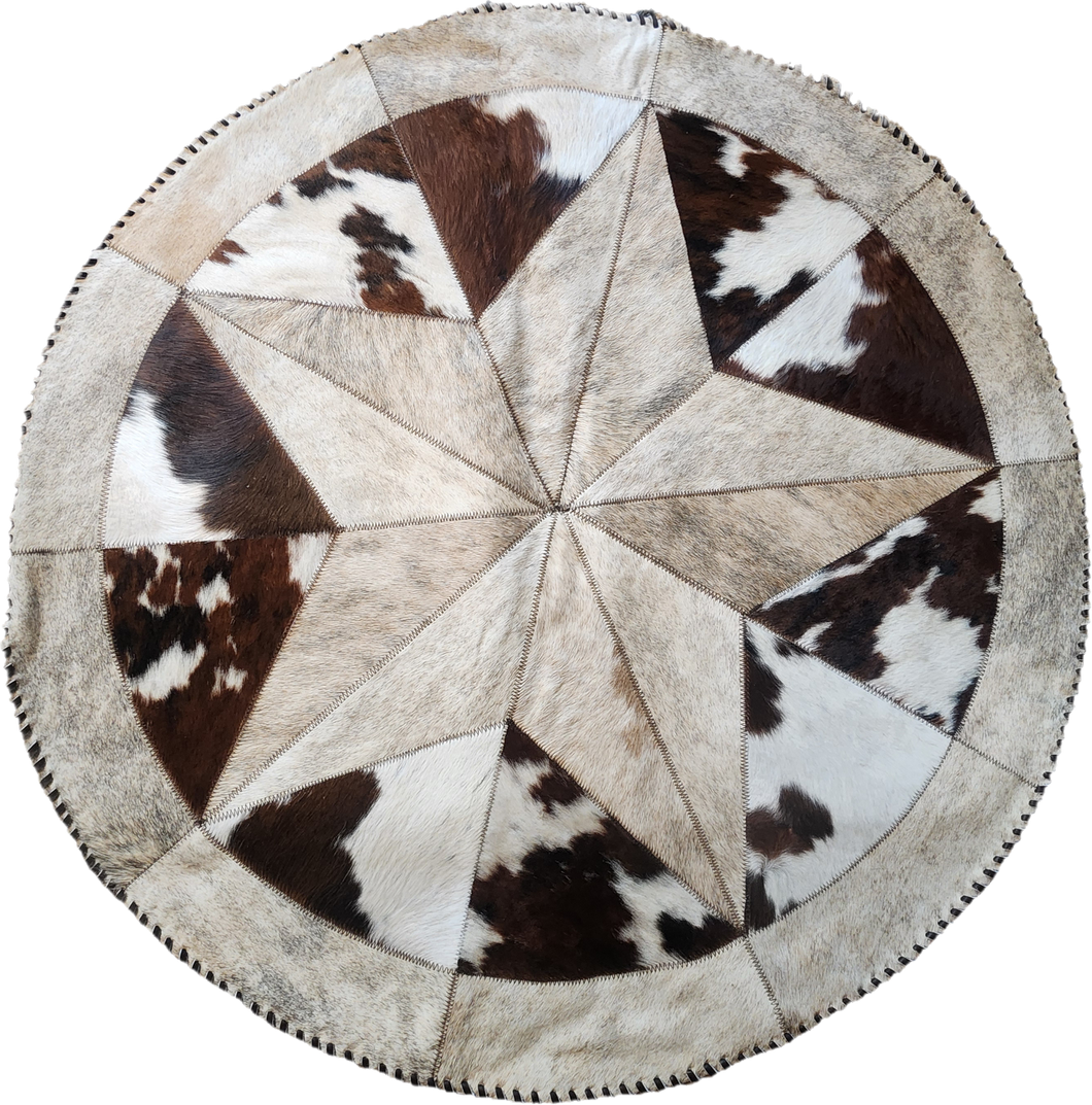 RR2503 COWHIDE ROUND RUG