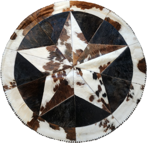 RR2504 COWHIDE ROUND RUG