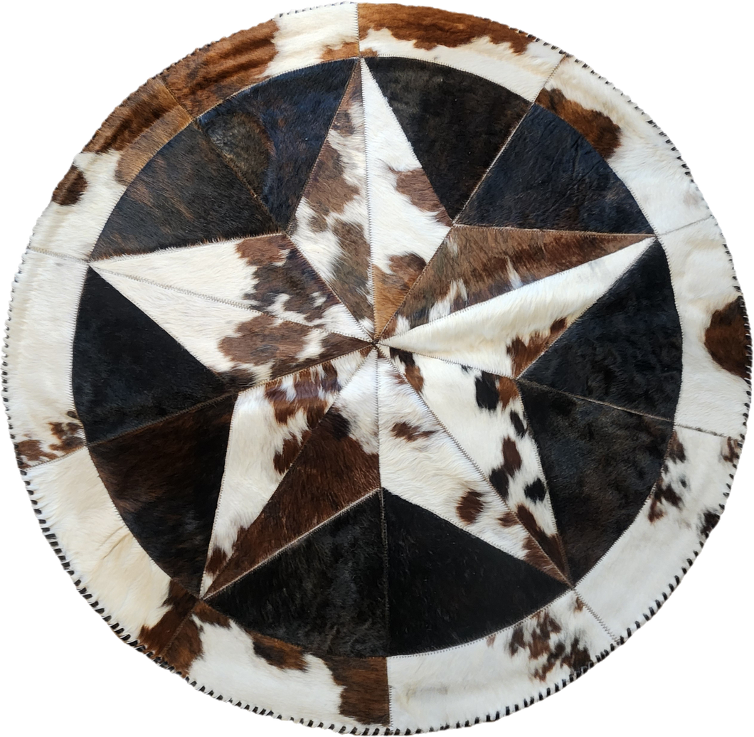 RR2504 COWHIDE ROUND RUG