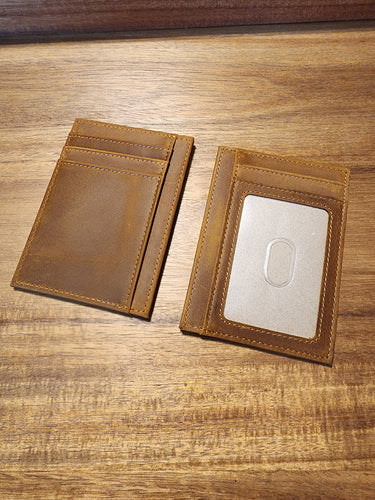 2502JF Brown Leather Card Holder
