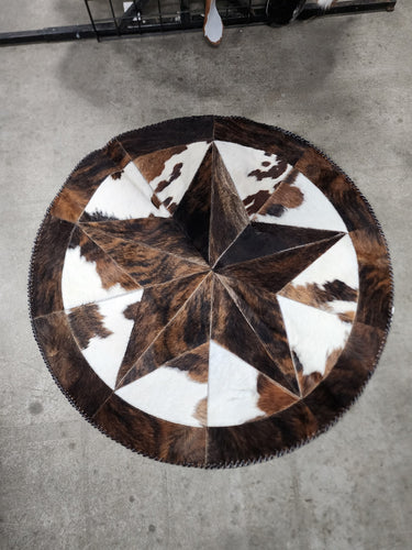 RR2504 COWHIDE ROUND RUG